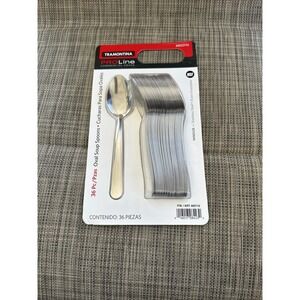 Tramontina ProLine Windsor Oval Soup Spoon, Stainless Steel, 36 Count